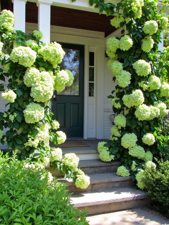 lush hydrangeas enhance porches