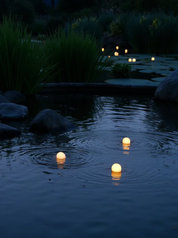 magical nighttime pond ambiance