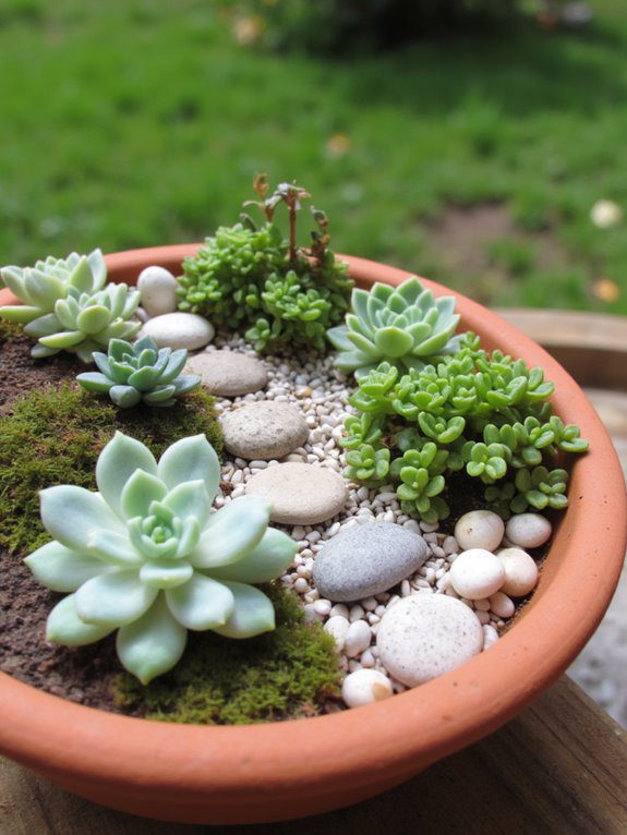 mini succulents fairy garden