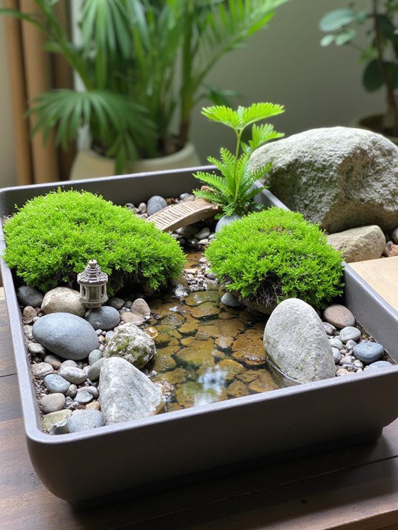 miniature aquatic tray garden