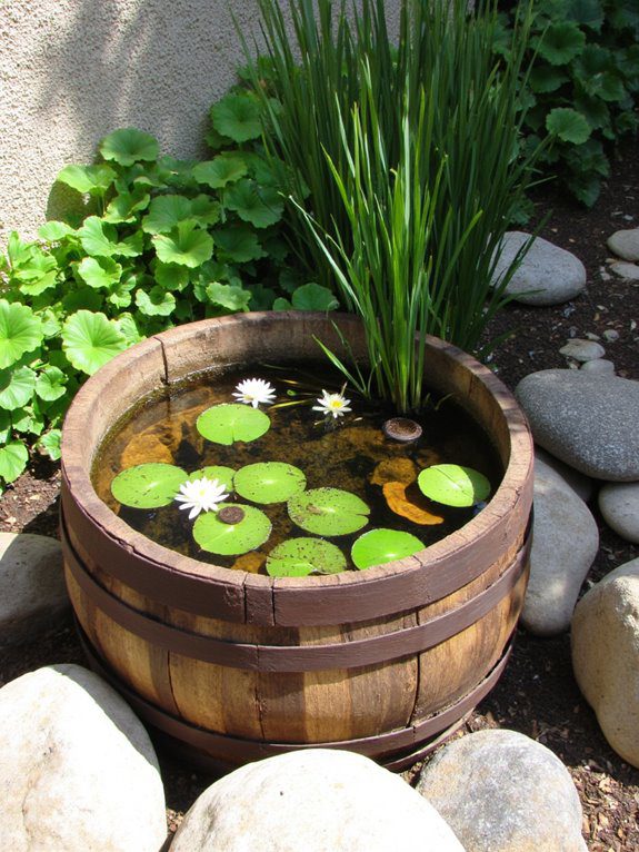 miniature tranquil garden pond