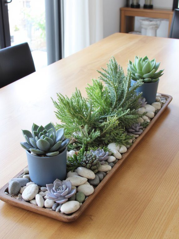 mixed succulent centerpiece design