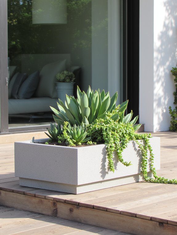 modern concrete planters elevate spaces