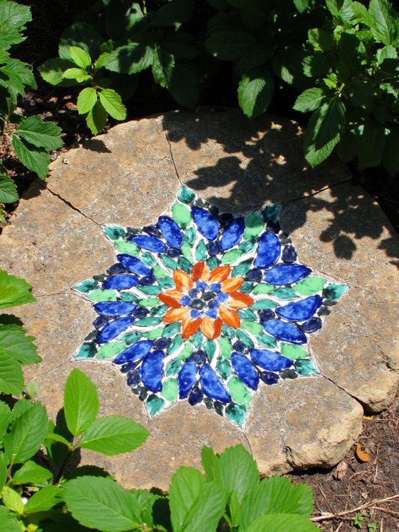 mosaic address stone design