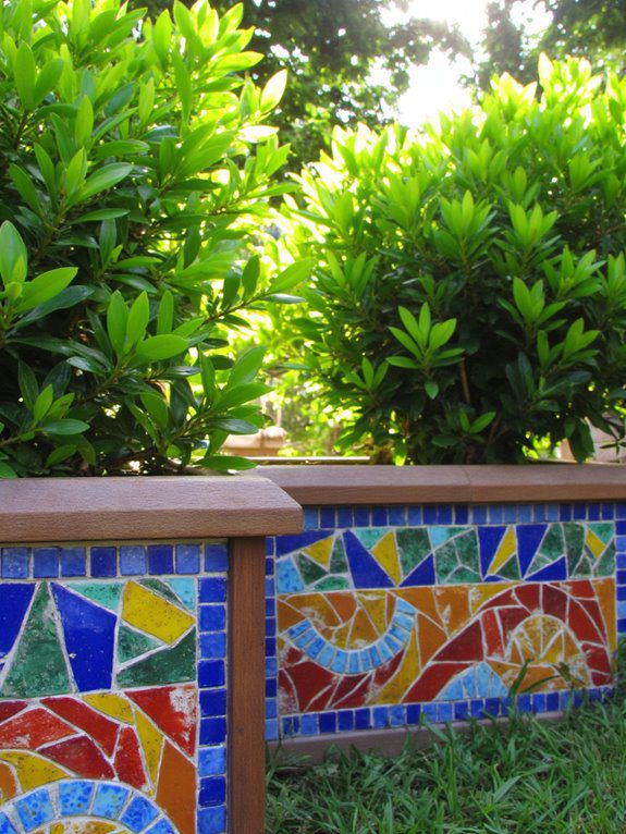 mosaic planter box designs