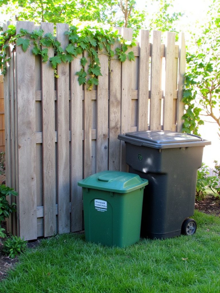 pallet fence for trash