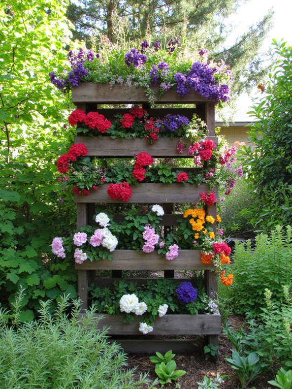 pallet flower tower garden