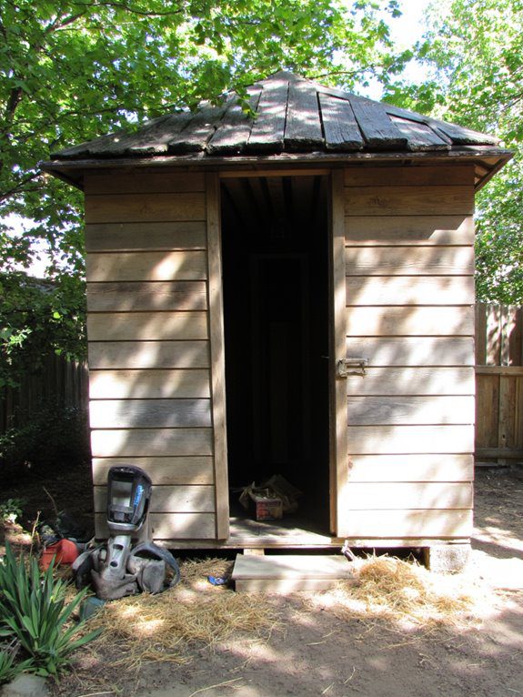 pallet shed chicken coop conversion