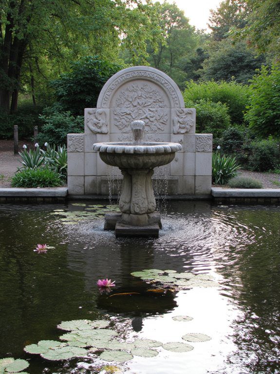 pond with captivating centerpiece