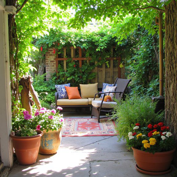 potted plants and blooms