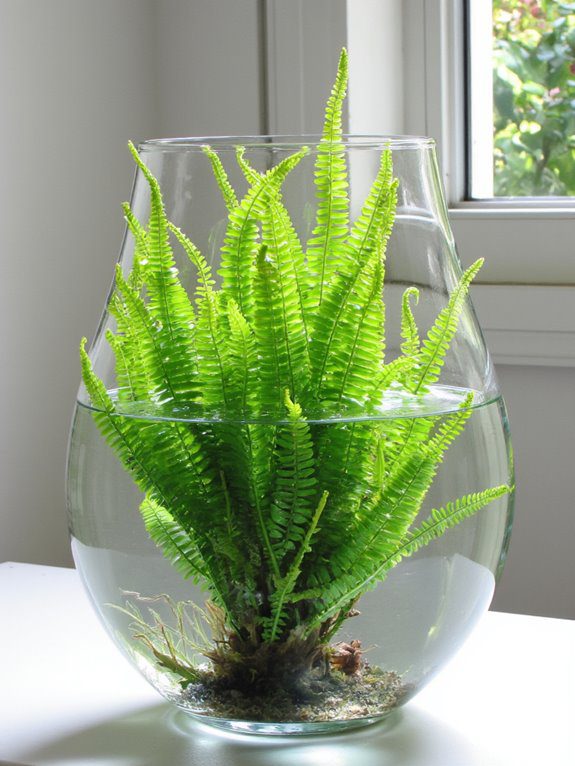 recycled glass aquatic garden