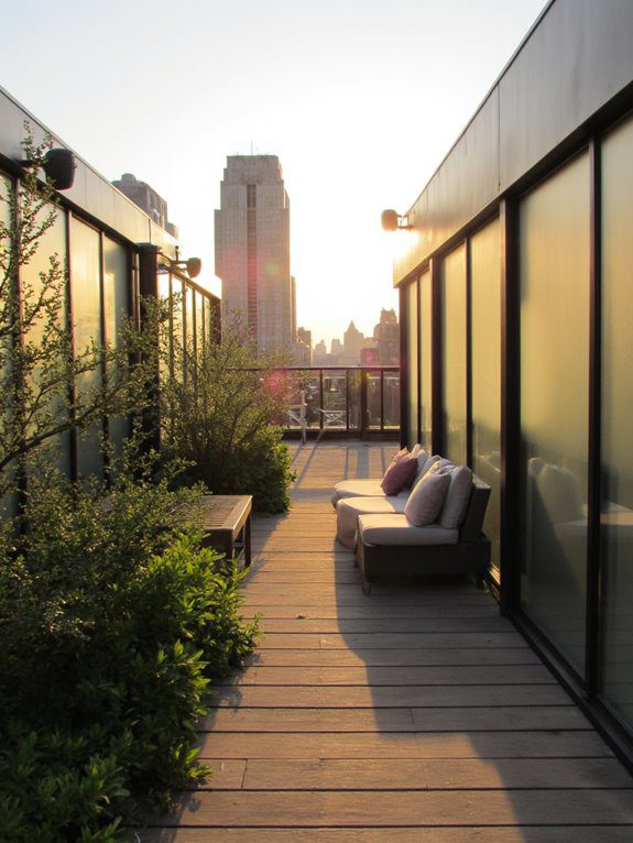 rooftop privacy with nature