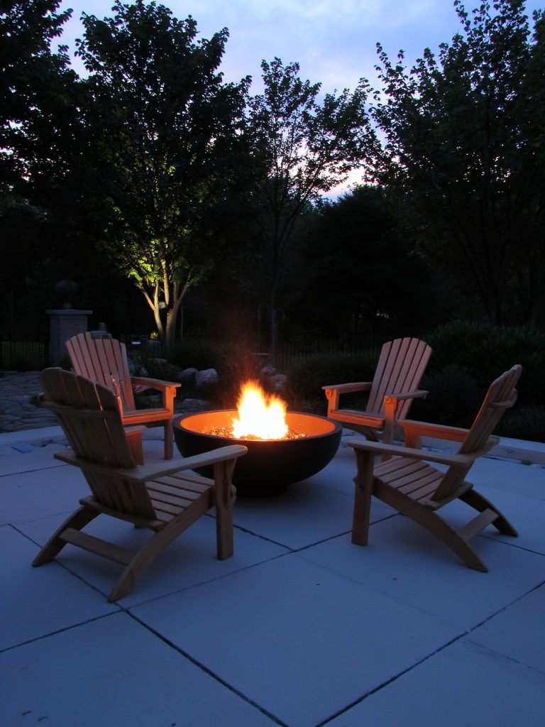sleek minimalist fire bowl