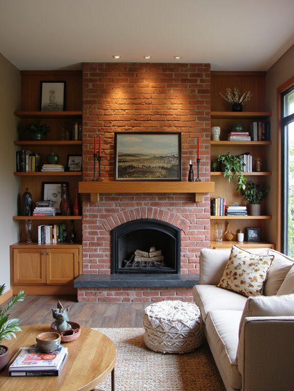 stylish built in shelving solution