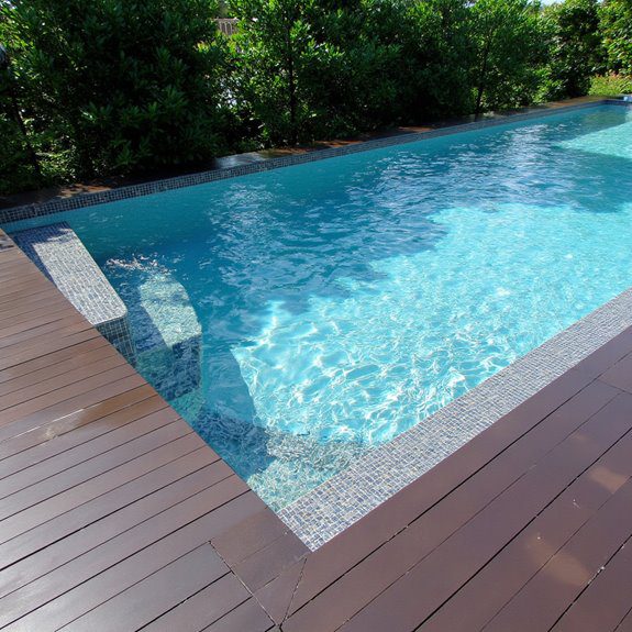 stylish half submerged pool