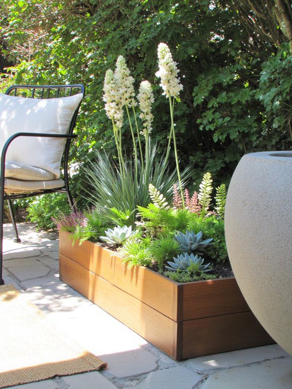 stylish mixed planter arrangements