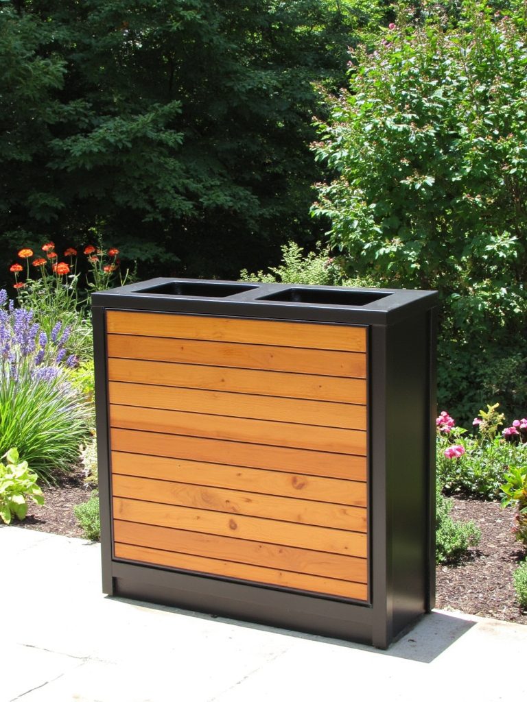 stylish modern trash enclosure