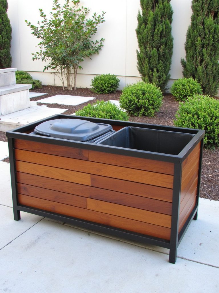 stylish outdoor trash enclosure
