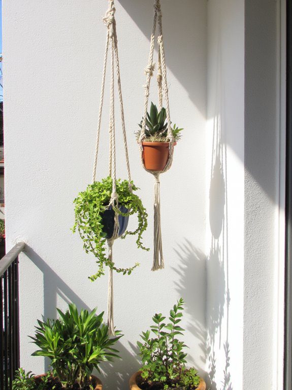 stylish space saving plant hangers