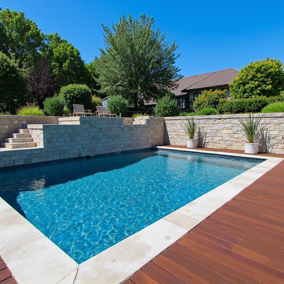 stylish urban corner pool