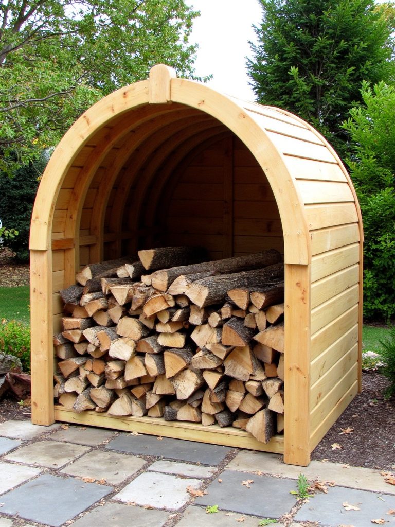 stylish weatherproof firewood shelter