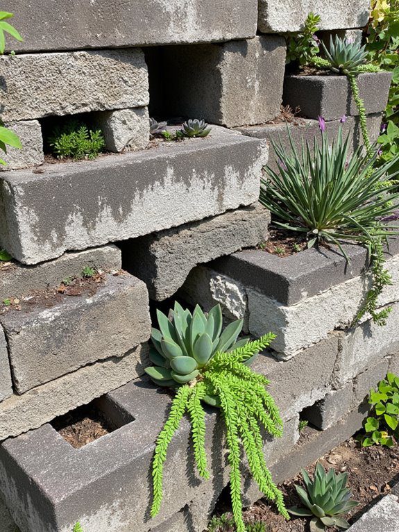 unique succulent garden wall