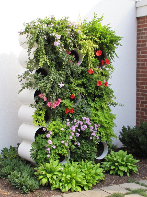 vertical gardening pvc planter