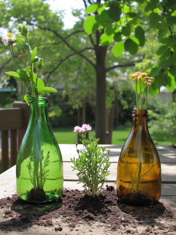wine bottle mini greenhouses