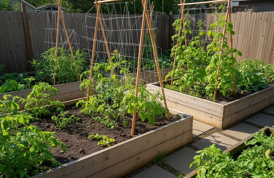 4x8 bed with trellis