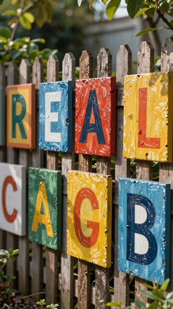 bold fence typography signs pop