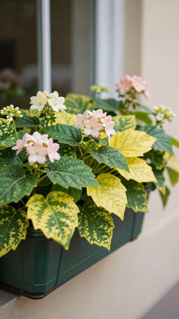 bold foliage window box pop