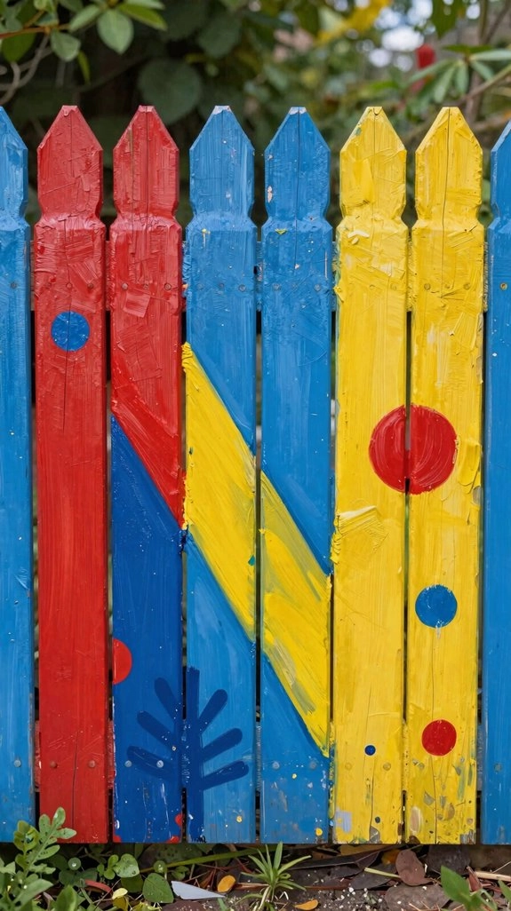 bold two tone crisp fence