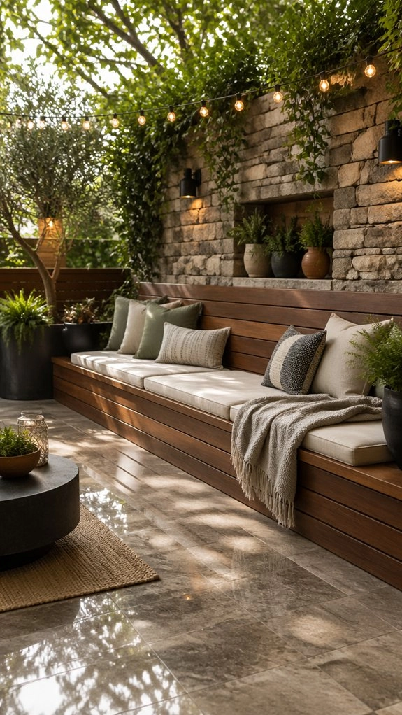 built in bench storage nook