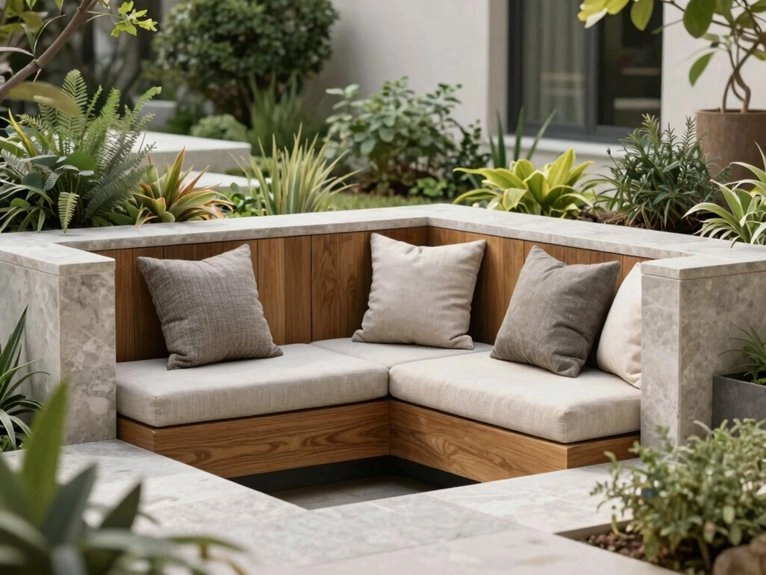 built in seating with storage