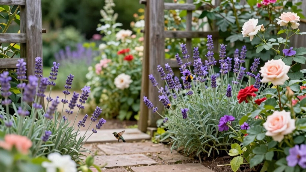 buzzing cottage garden pollinators