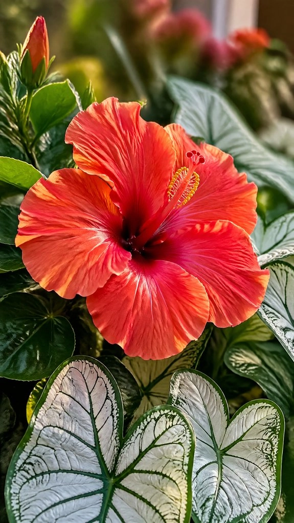 caladium lush rainforest hibiscus