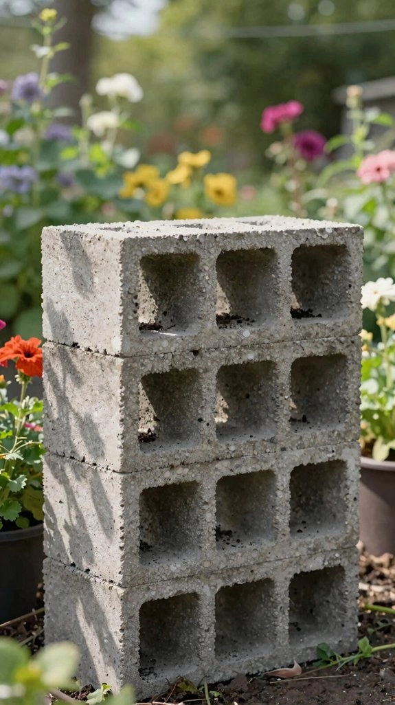 cinder block potting station