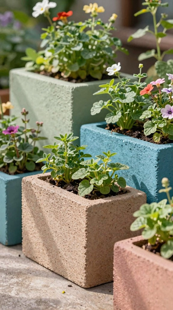 cinder block raised bed