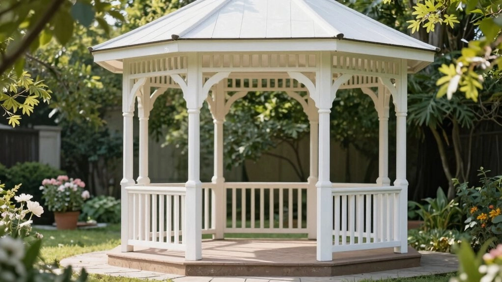 classic white gazebo cozy charm