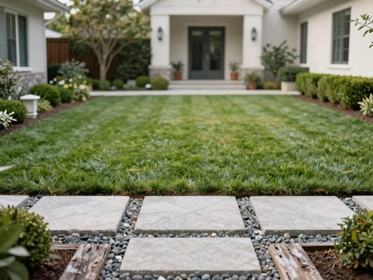 clean simple structured yard