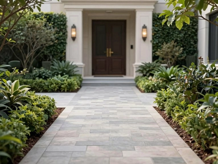 clear defined welcoming entry path