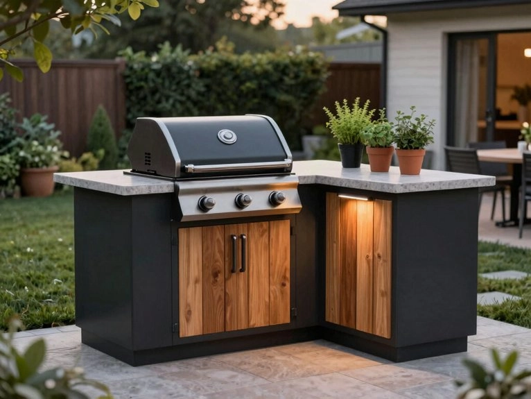compact outdoor grilling station