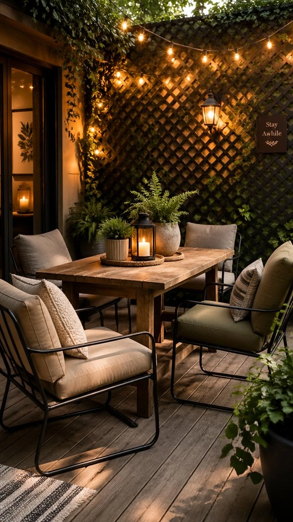 compact patio chair arrangement