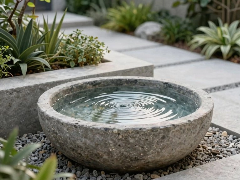 compact reflective modern pond