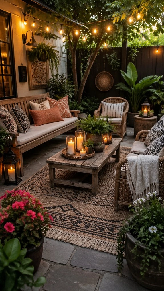 cozy compact patio seating