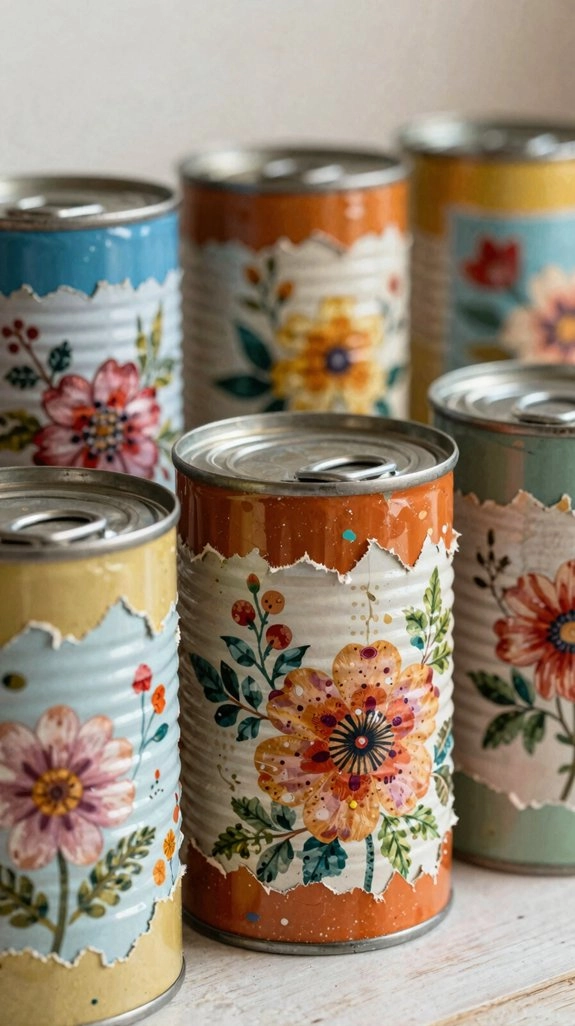 cozy mod podge tin can