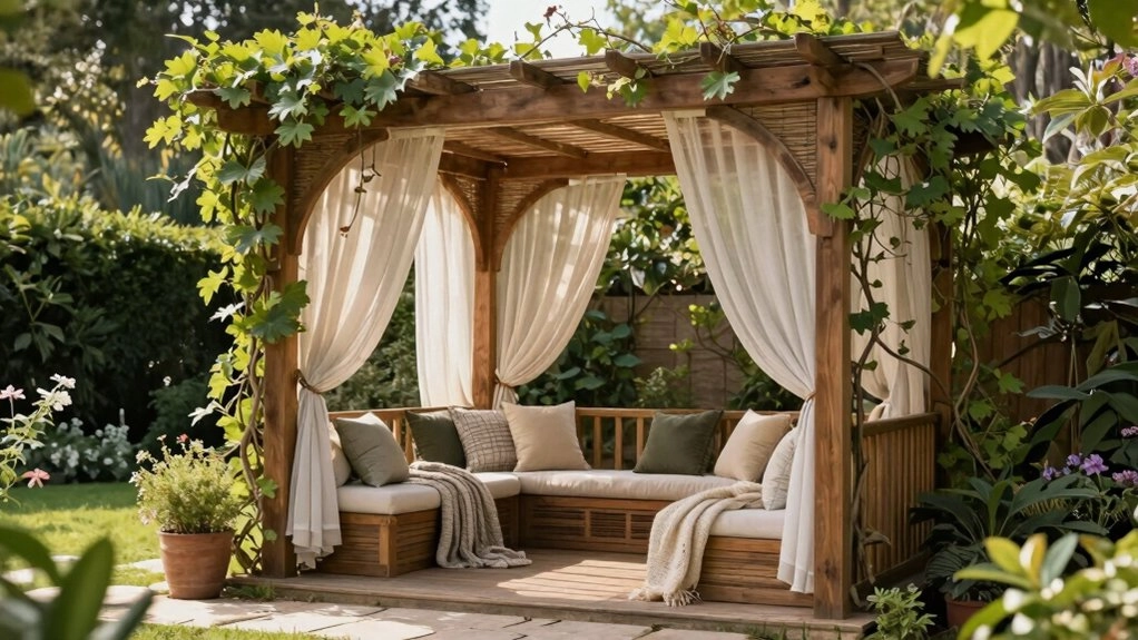 cozy wicker vine shade gazebo