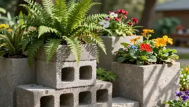 creative functional cinder block gardening