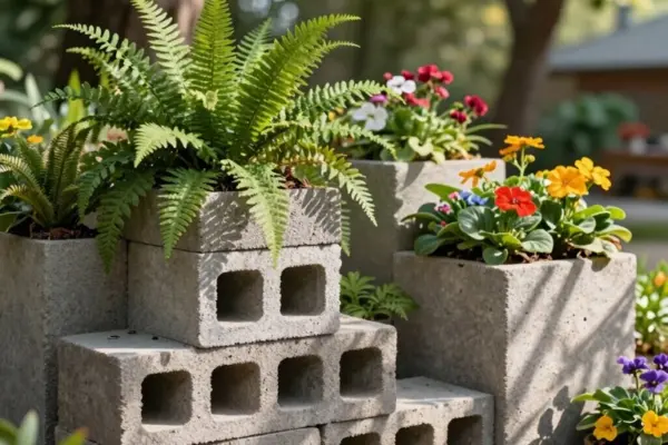creative functional cinder block gardening