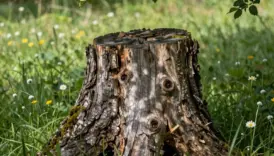 creative outdoor tree stump ideas